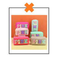 Make-up tas/ toilettas PINK oranje